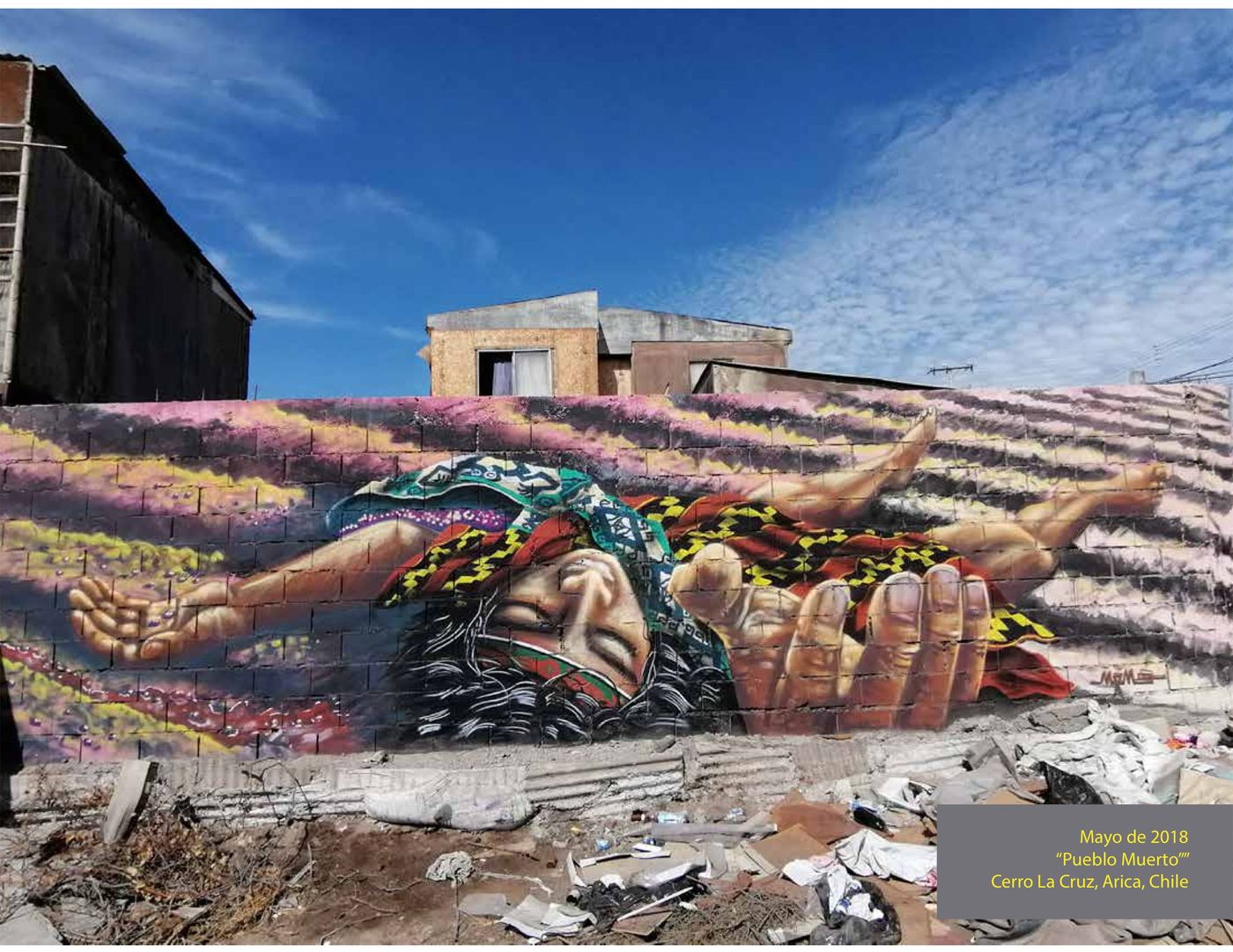 Mural Pueblo Muerto, Cerro La Cruz, Arica