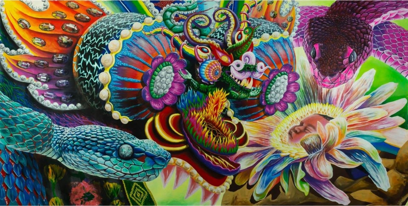 Katari, pintura acrílica, serie Ayni Marka