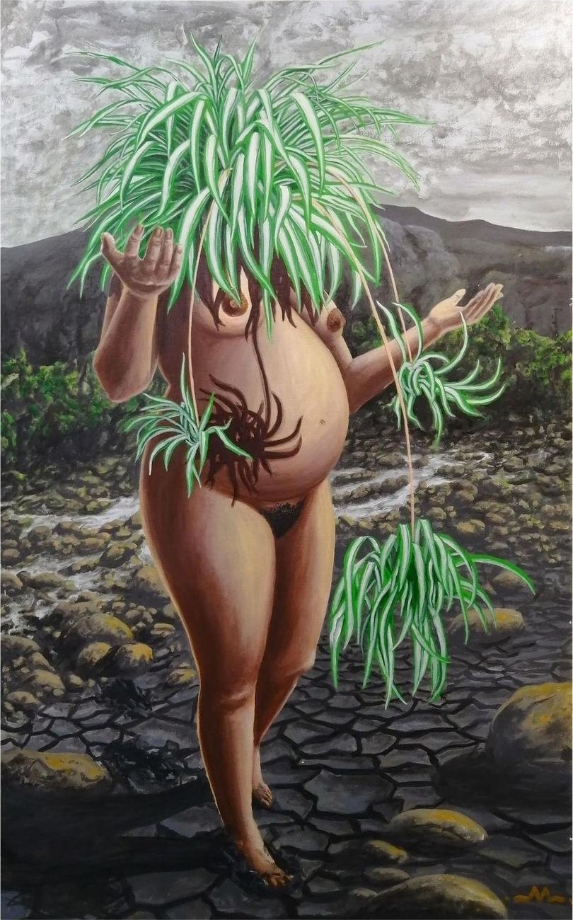 Lazo, pintura acrílica