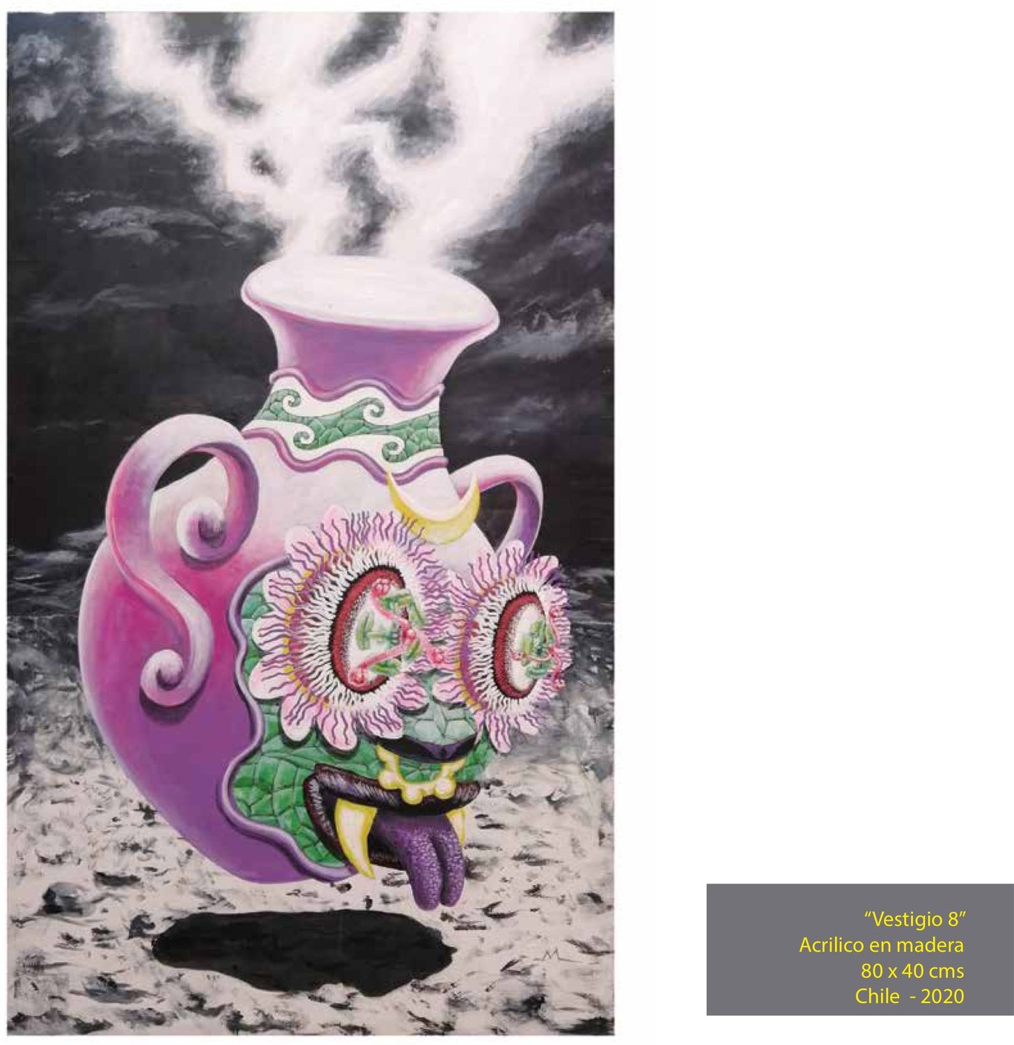Vestigio 8, pintura acrílica