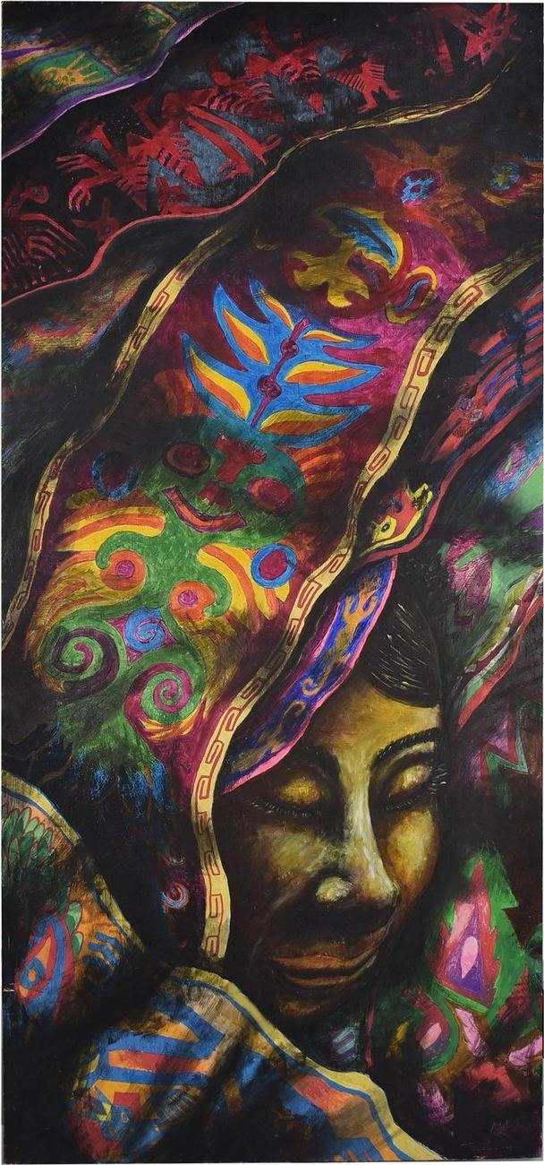 Achachi, pintura acrílica, serie Vestigios