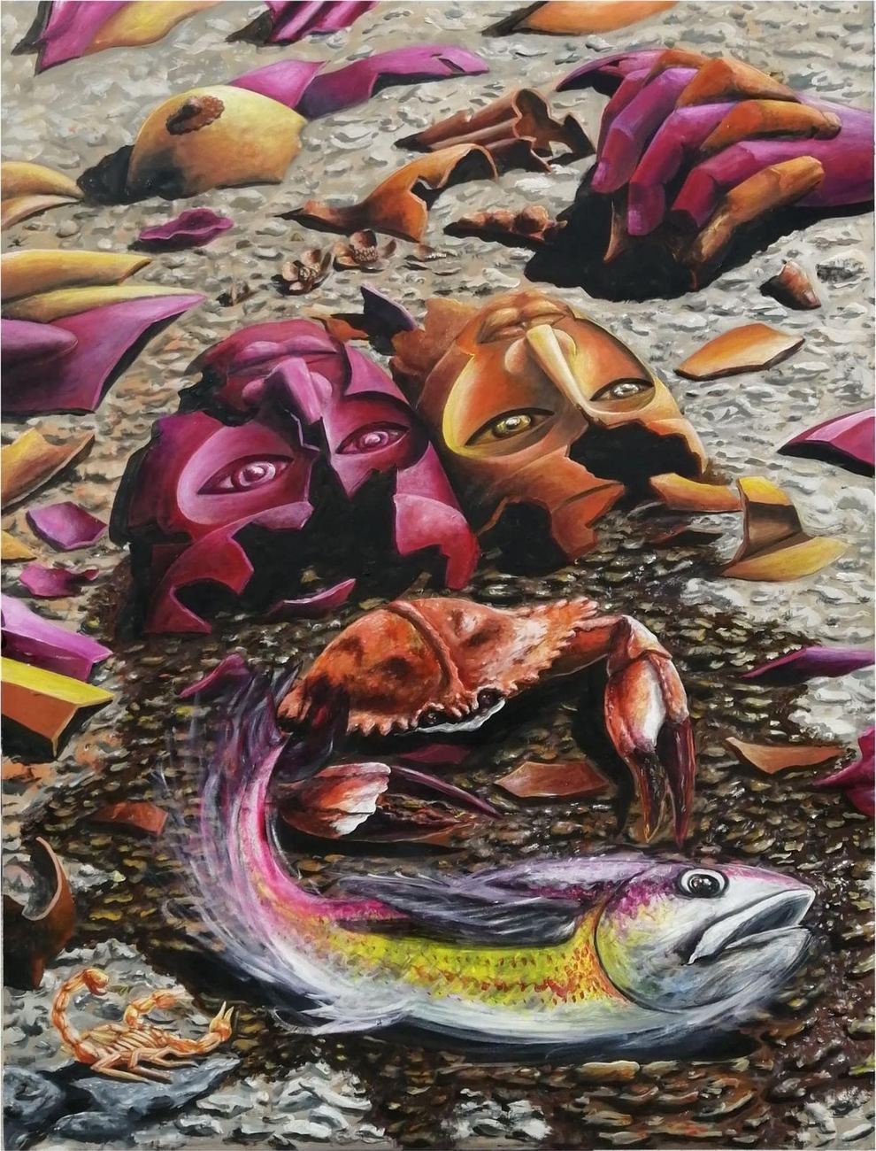 Desastre Natural, pintura acrílica