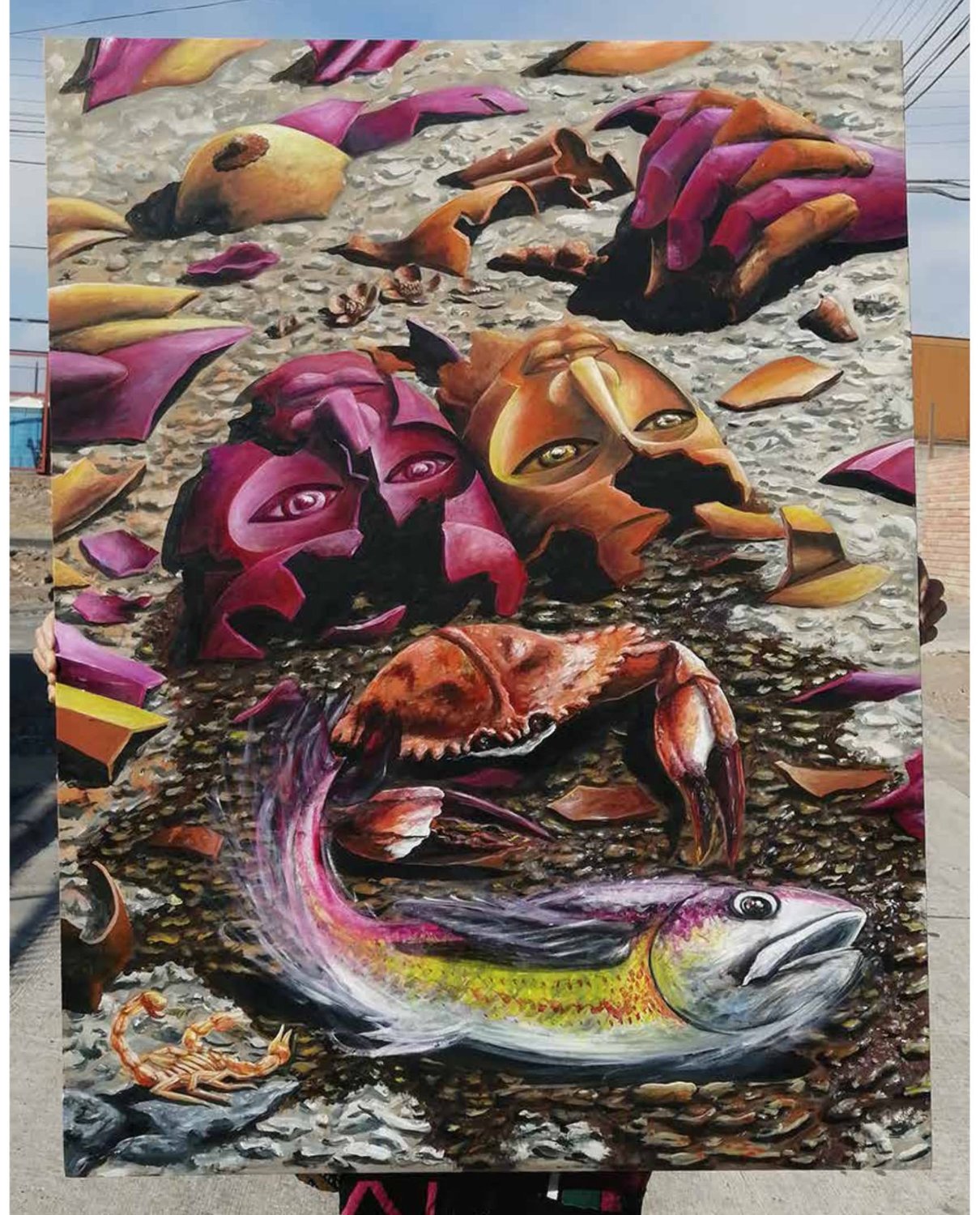 Vestigio Juntos 1, pintura acrílica