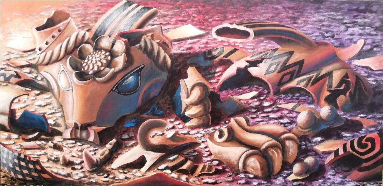 Perdido, pintura acrílica