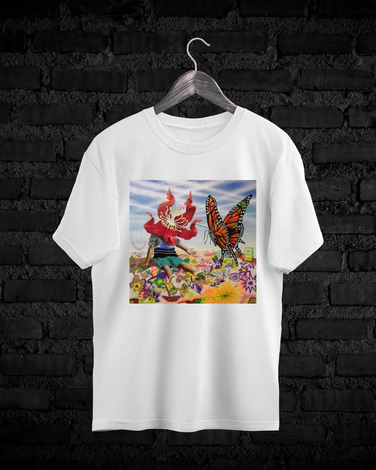 Niño Mariposa, polera con arte de Memo Rodríguez