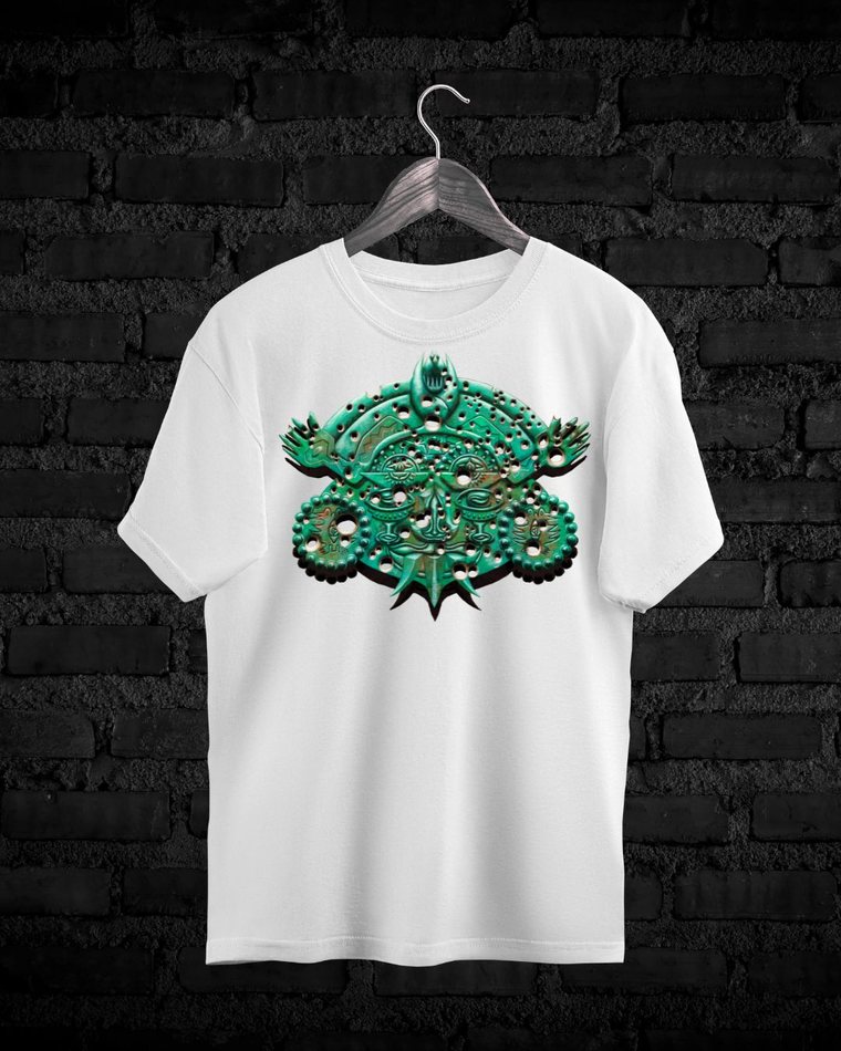 Máscara Verde, polera con arte de Memo Rodríguez