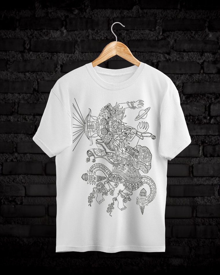 Guardián I, polera con arte de Memo Rodríguez